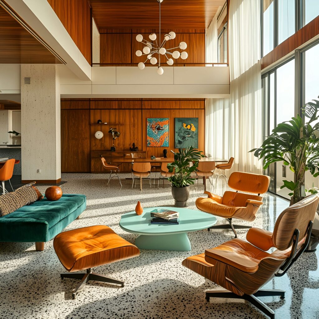 View of Mid-Century Modern Apartment Design Ideas - 1stDibs