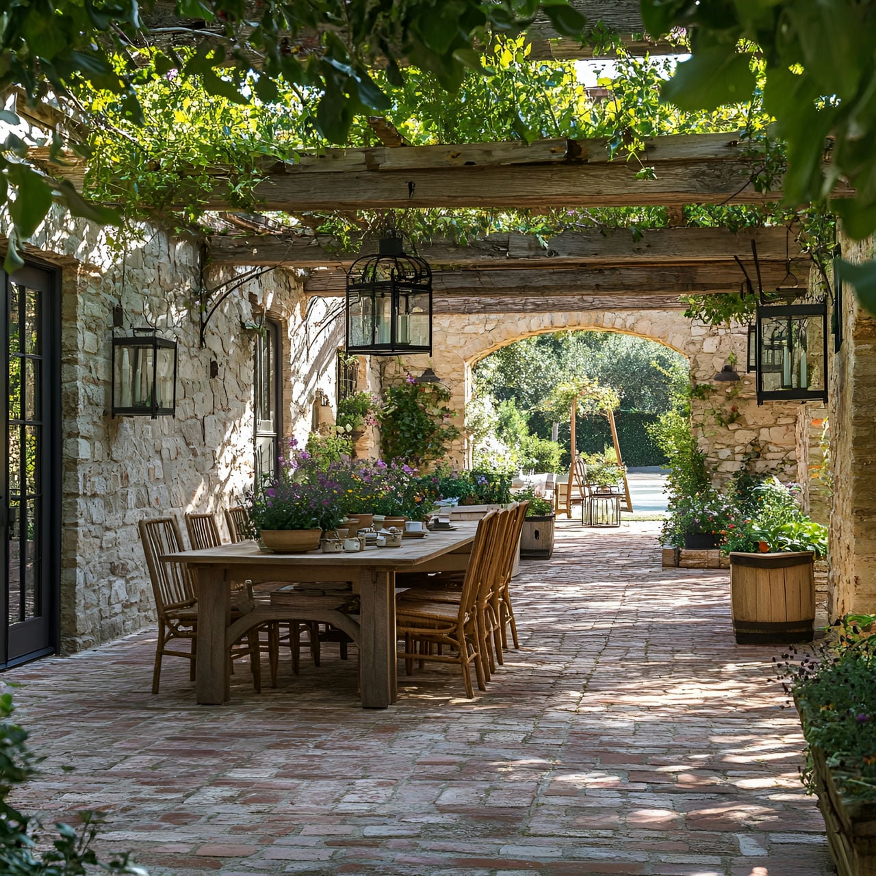 Cour intérieure : taille, fonctionnalité, usages, mobilier et rénovation