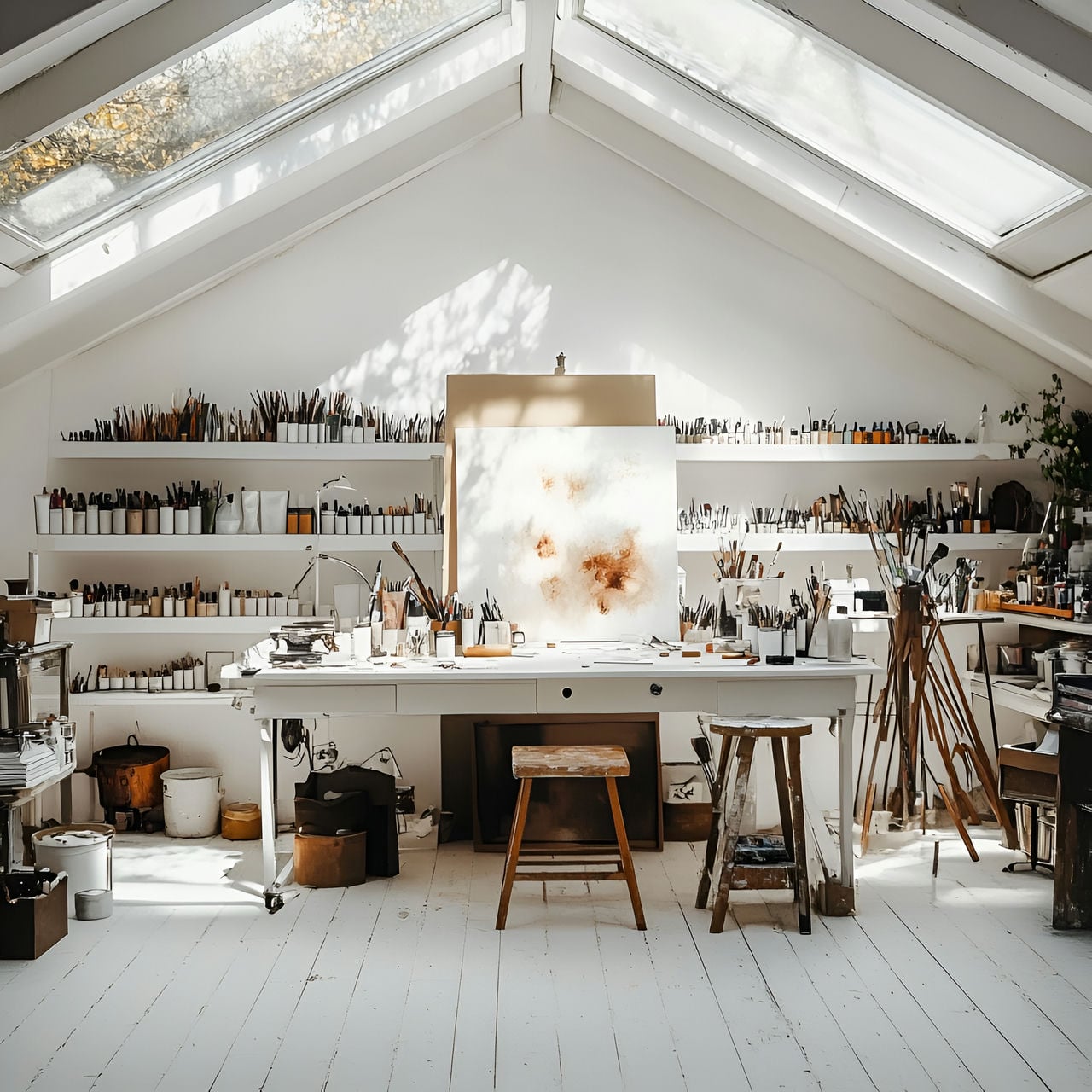 Atelier de loisirs créatifs : taille, fonctionnalité, usages, mobilier et rénovation