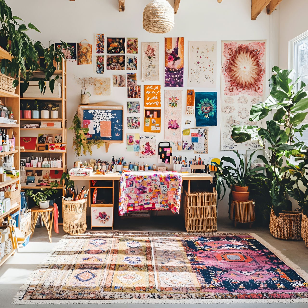 Atelier de loisirs créatifs : taille, fonctionnalité, usages, mobilier et rénovation