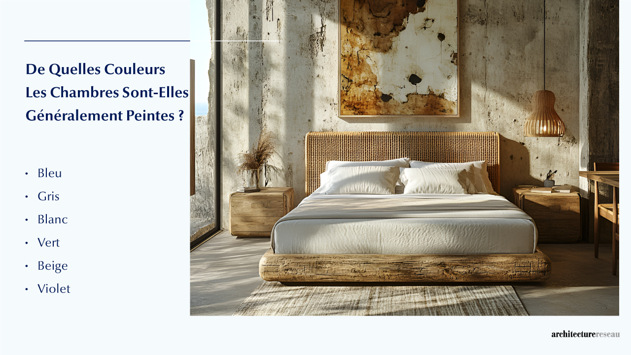 Chambre - Taille, Fonctionnalité, Usages, Meubles et Rénovatio Quelles sont les couleurs généralement utilisées pour peindre une chambre ?