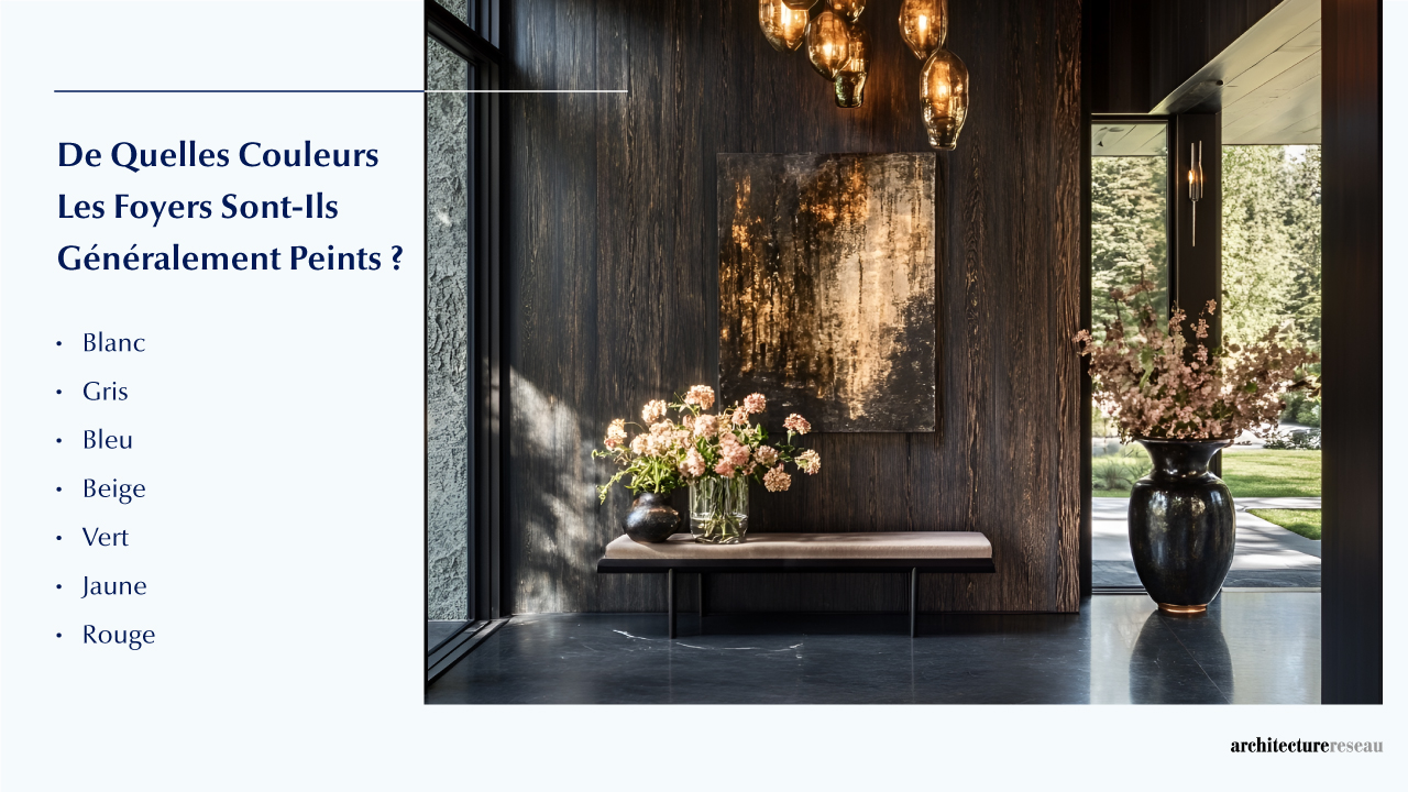 Quelles sont les couleurs généralement utilisées pour peindre un foyer ?