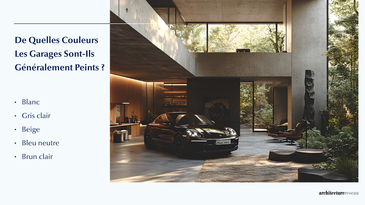 Garage - Taille, Fonctionnalité, Usages, Meubles et Rénovation Quelles sont les couleurs couramment utilisées pour peindre un garage ?