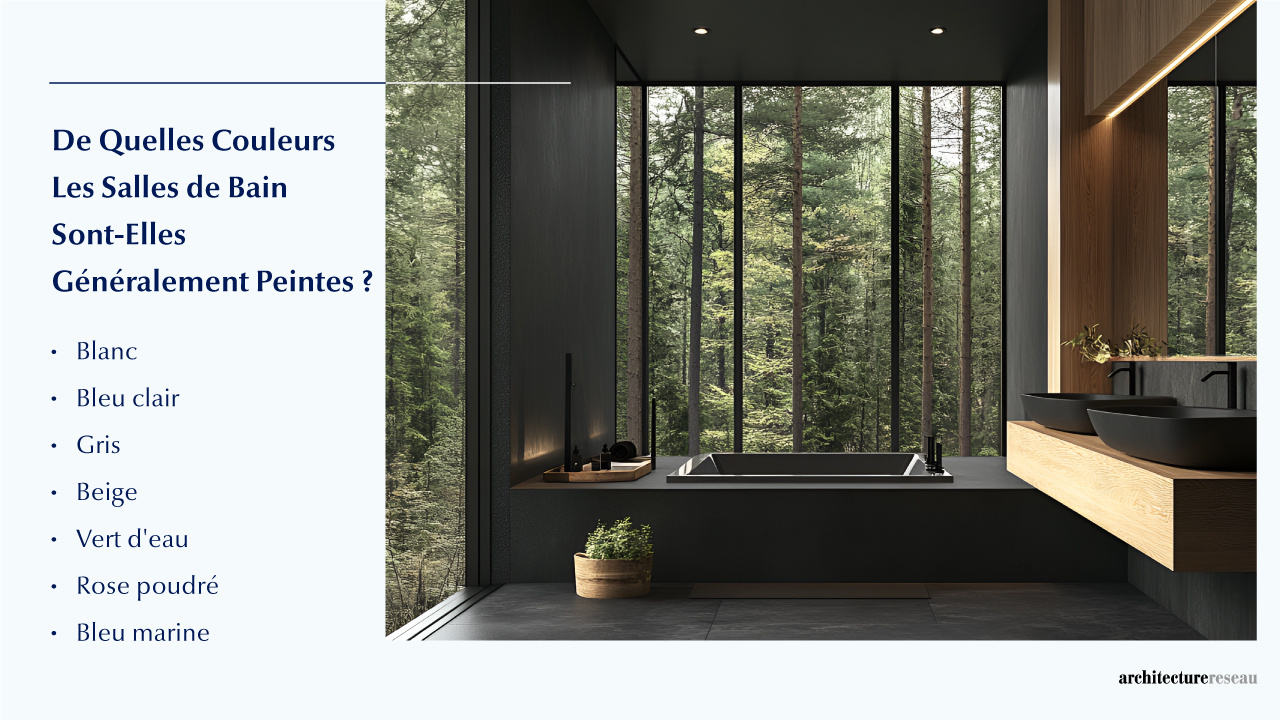 Quelles couleurs sont habituellement utilisées dans les pièces de salle de bain ?