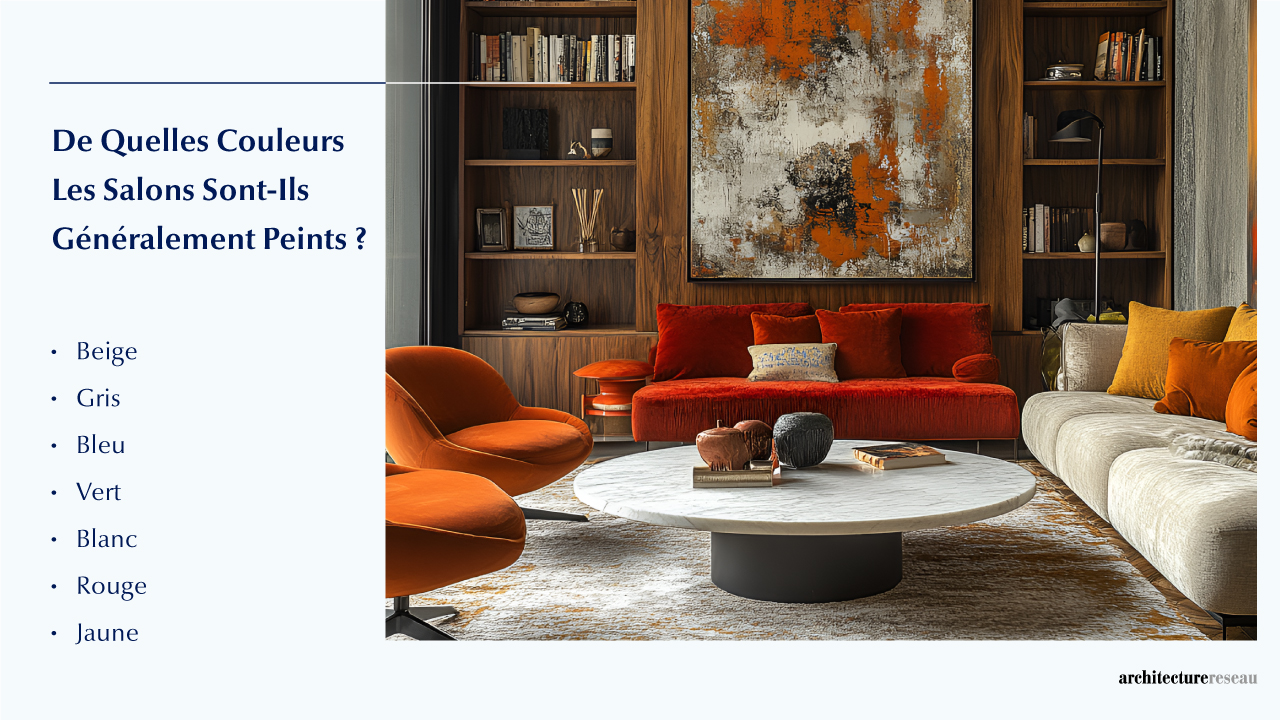 Salon - Taille, Fonctionnalité, Usages, Meubles et Rénovation Quelles sont les couleurs habituellement utilisées pour peindre un salon ?