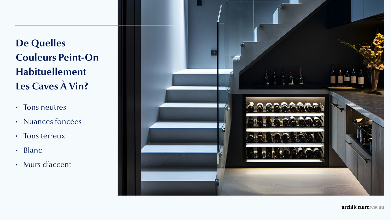 Cave À Vin – Taille, Fonctionnalités, Usages, Mobilier Et R Quelles sont les couleurs généralement utilisées dans une cave à vin ?