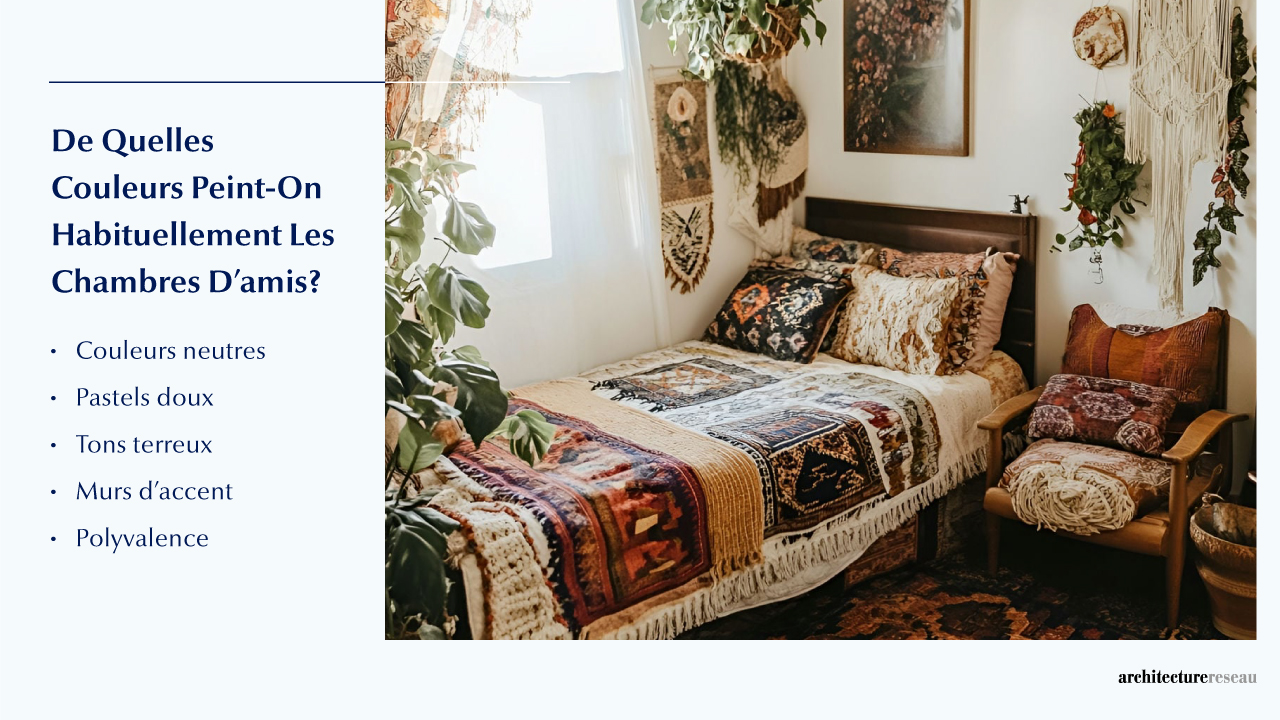 Quelles sont les couleurs couramment utilisées pour peindre une chambre d’amis ?