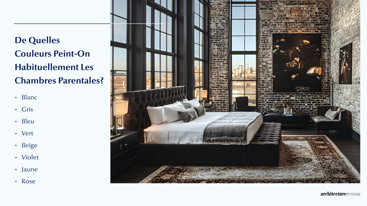 Quelles sont les couleurs les plus utilisées pour une chambre principale ?