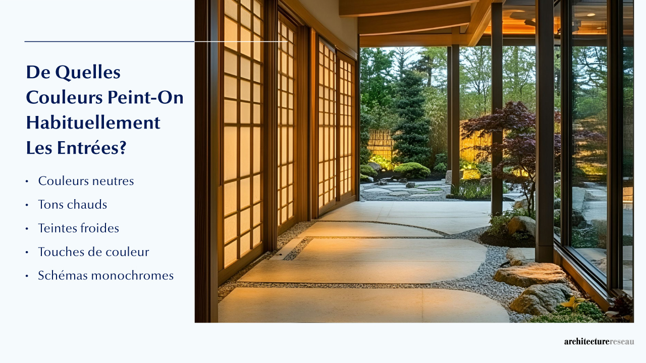 Quelles sont les couleurs les plus utilisées pour peindre une entrée ?