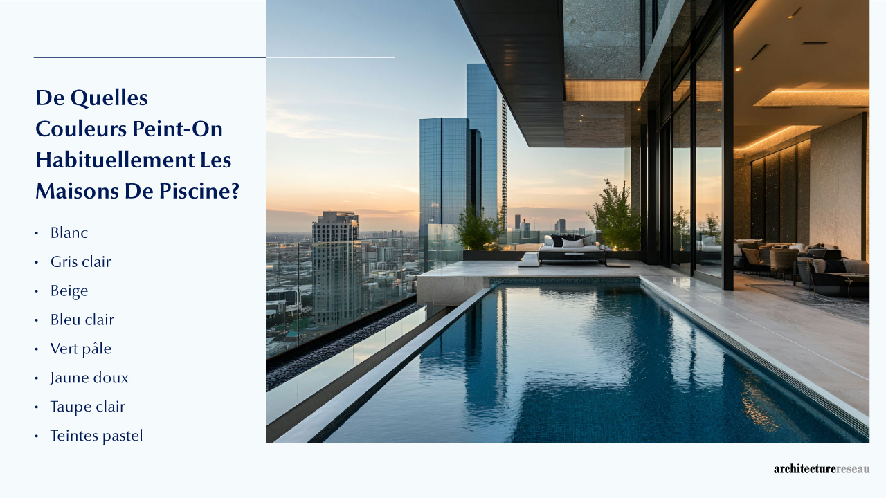 Pool House – Taille, Fonctionnalités, Usages, Mobilier Et Ré Quelles sont les couleurs généralement utilisées pour peindre un pool house ?