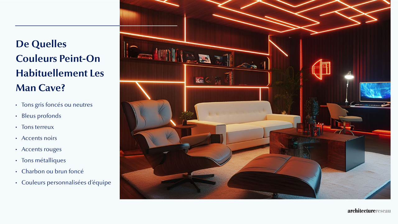 Quelles sont les couleurs de peinture les plus utilisées dans une man cave ?