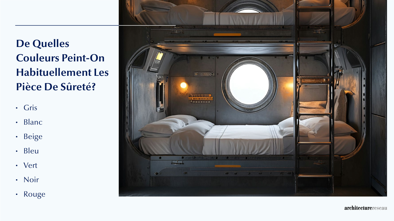 Quelles sont les couleurs généralement utilisées dans une pièce de sûreté ?