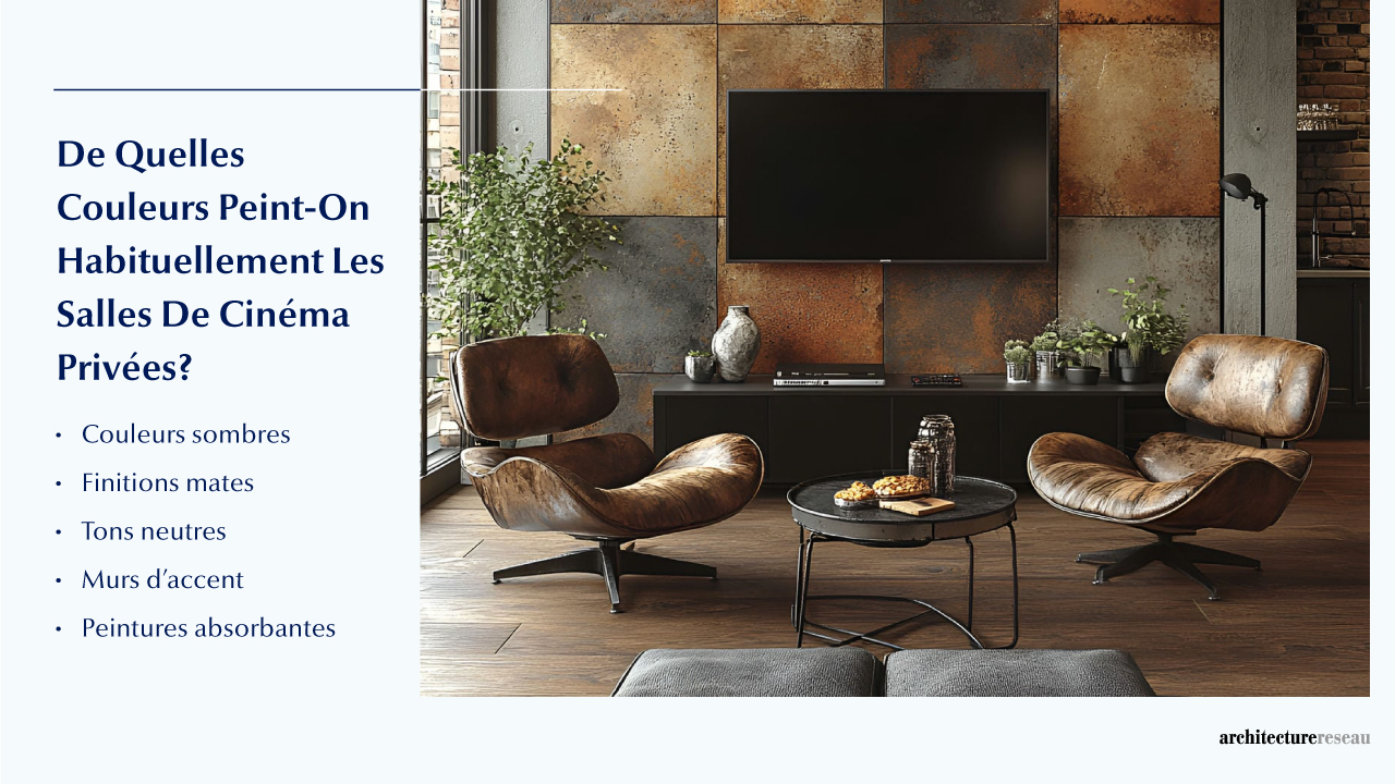 Quelles sont les couleurs couramment utilisées pour peindre un home cinéma ?
