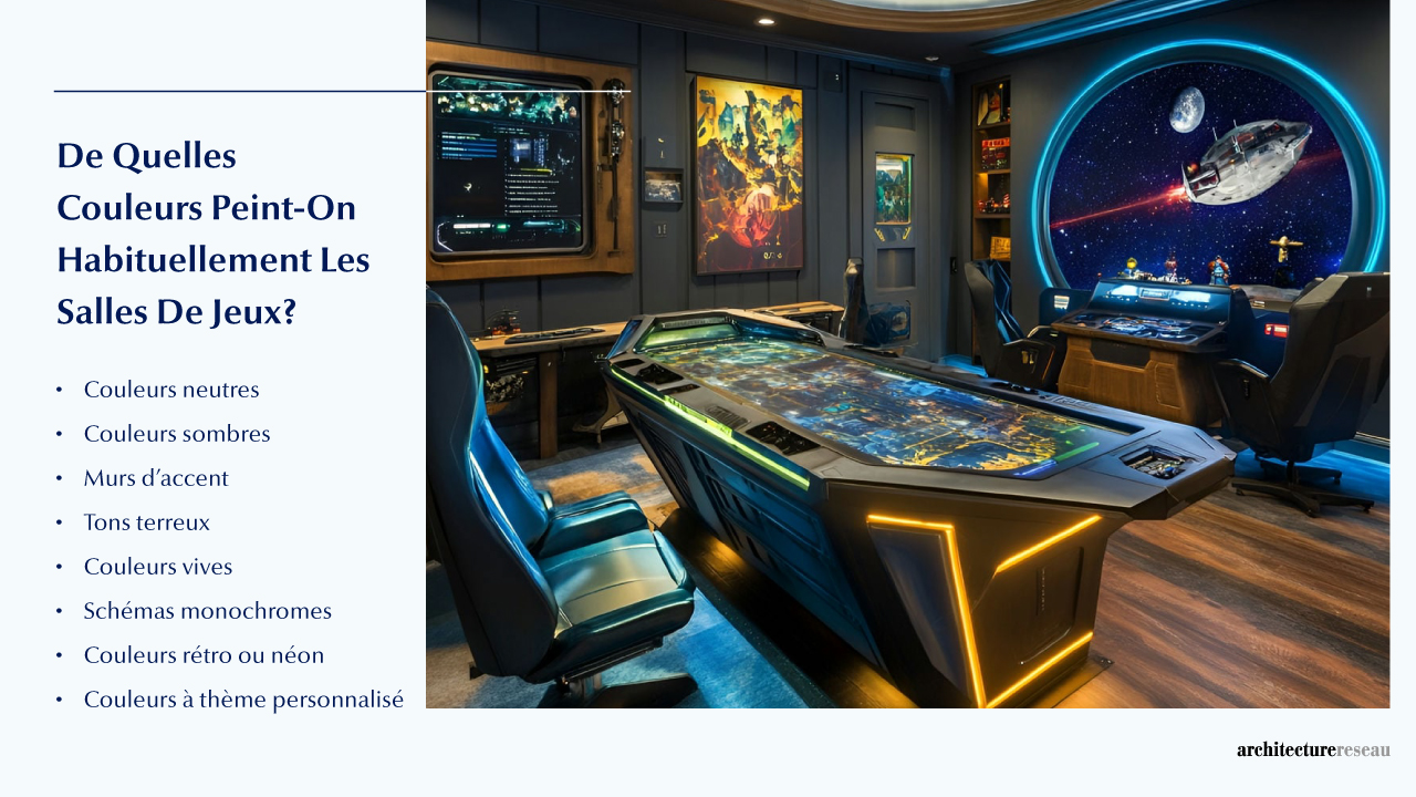 Quelles sont les couleurs généralement utilisées pour peindre une salle de jeux ?