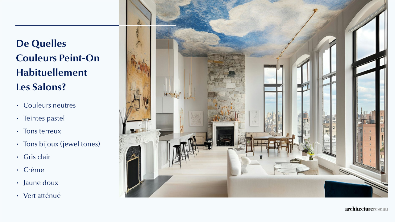 Quelles sont les couleurs couramment utilisées pour peindre une salle de réception ?