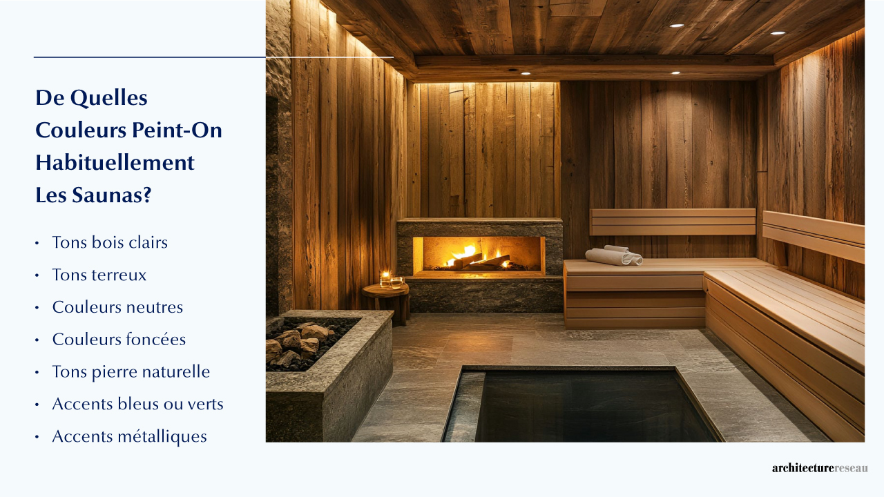 Quelles sont les couleurs généralement utilisées pour peindre un sauna ?