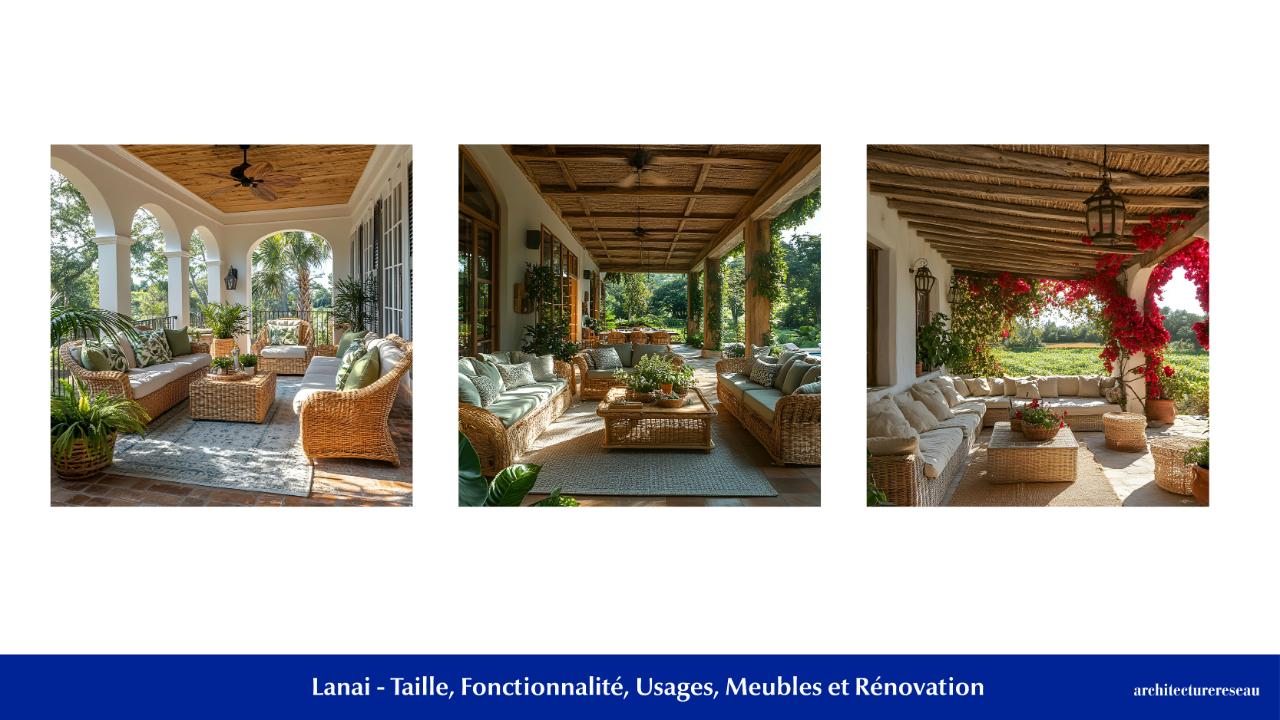 Lanai : Taille, Fonctionnalité, Usages, Mobilier et Rénovation