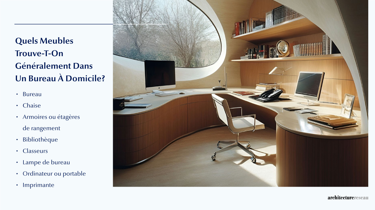 Quels meubles équipent généralement un bureau à domicile ?