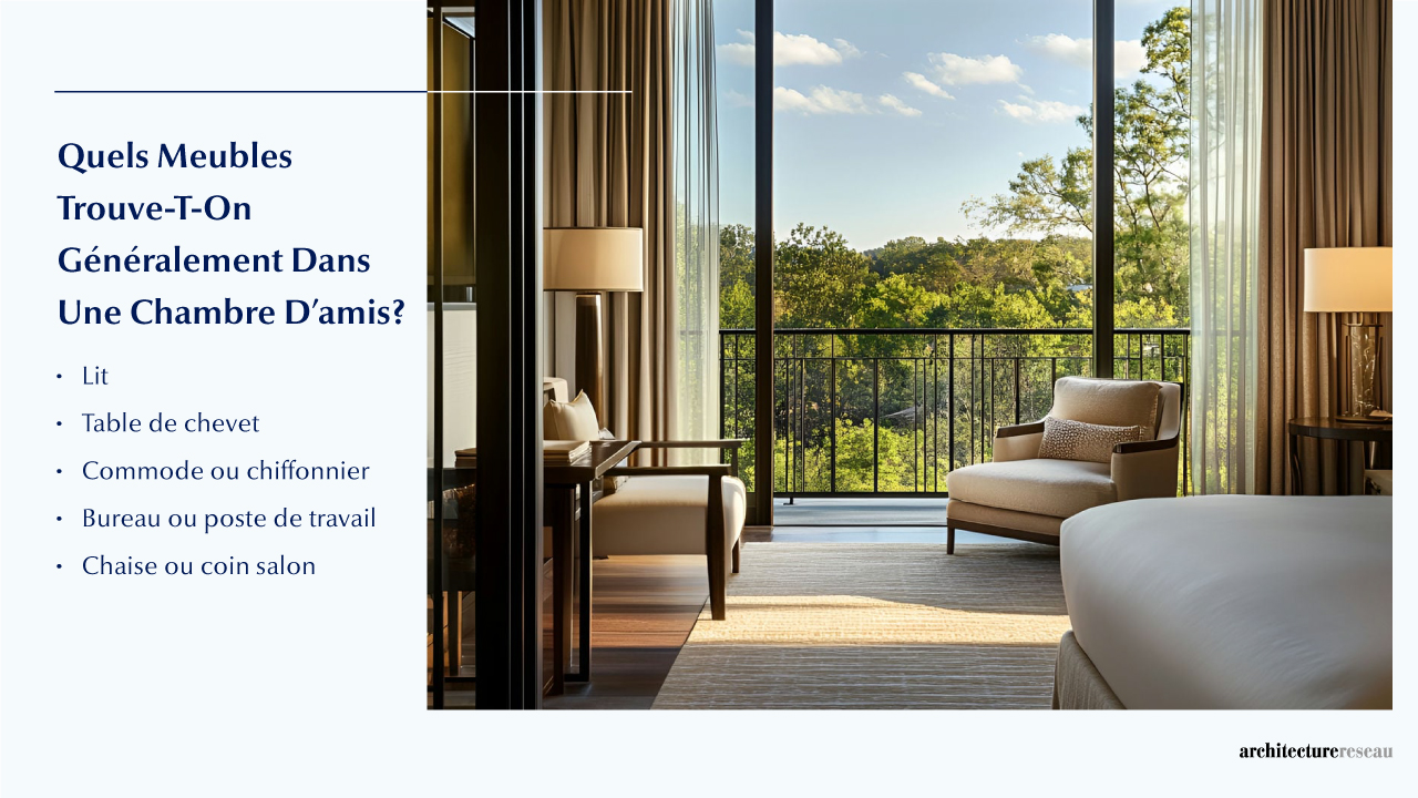 Quel mobilier équipe couramment une chambre d’amis ?