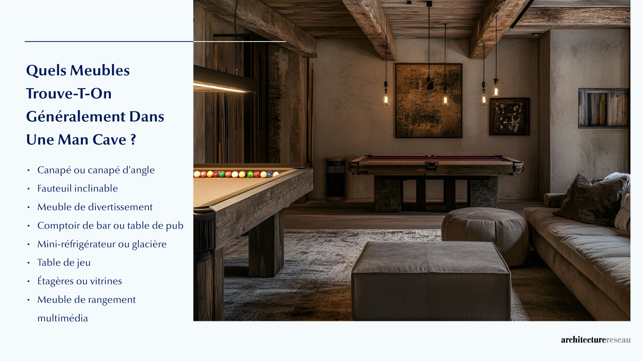 Quels meubles équipent généralement une man cave ?