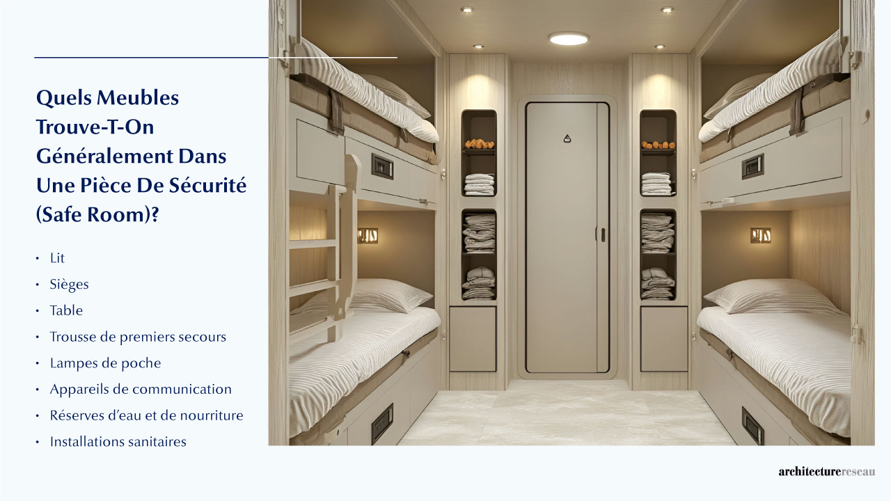 Quel mobilier équipe couramment une pièce sécurisée ?