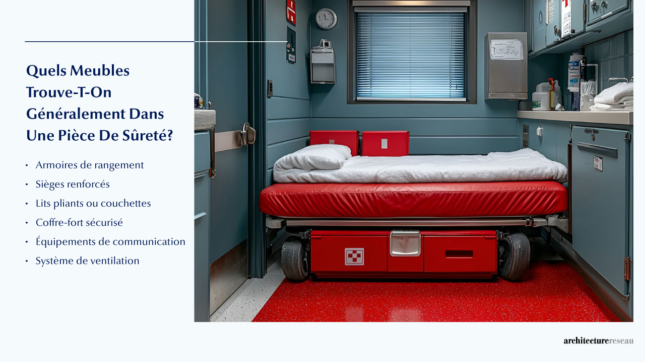 Quel mobilier équipe généralement une pièce de sûreté ?