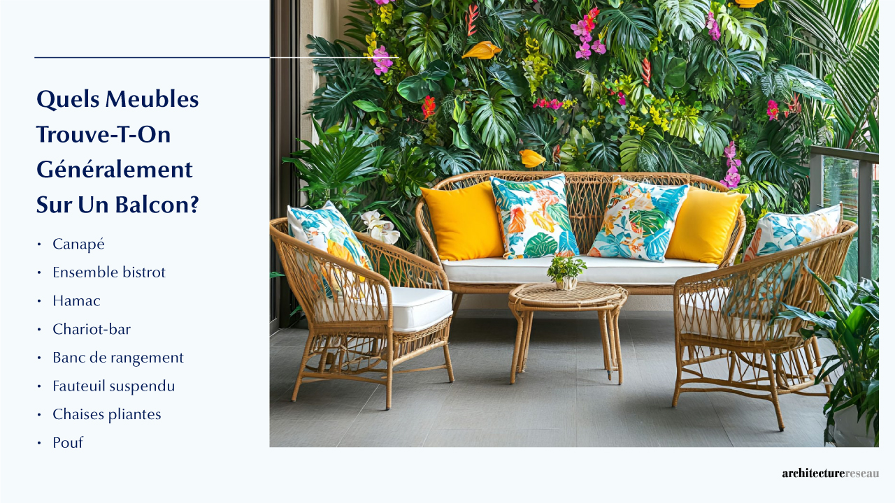 Quels meubles équipent généralement un balcon ?