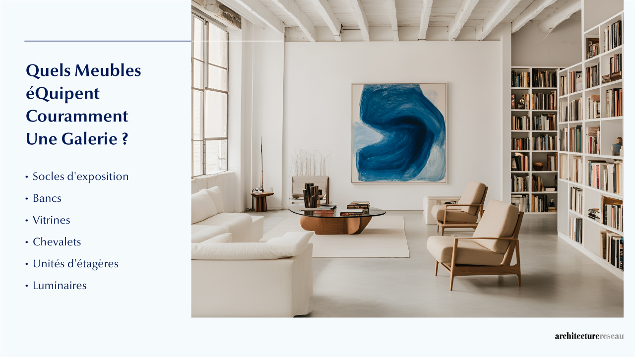 Quels meubles équipent couramment une galerie ?
