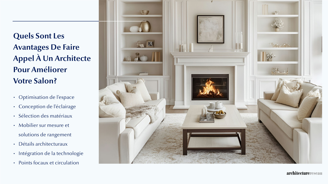 15 Types de pièces de maison qu’un architecte peut vous aider Quels sont les avantages de faire appel à un architecte pour améliorer votre salon ?