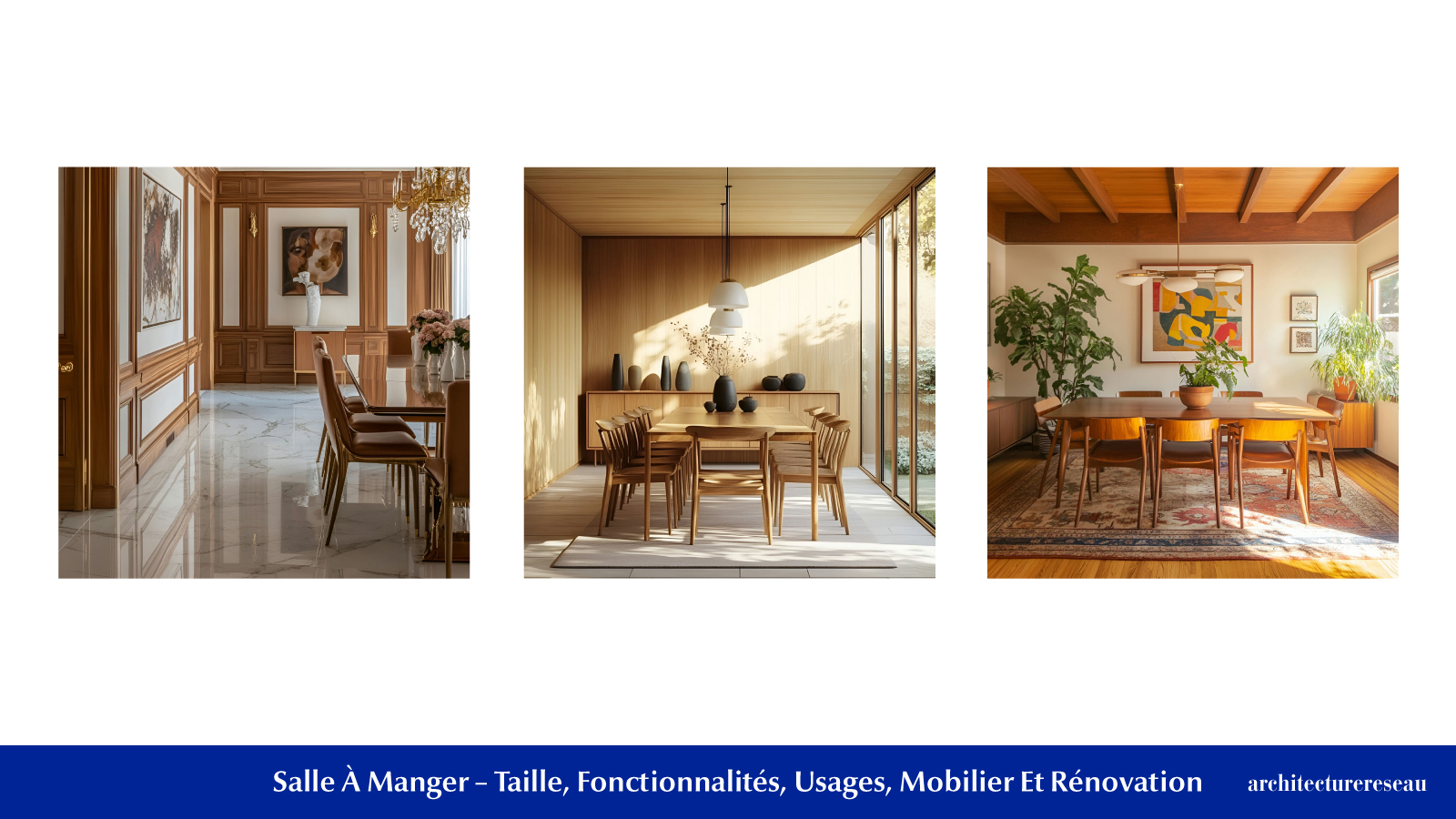 Salle à manger : taille, fonctionnalité, usages, mobilier et rénovation