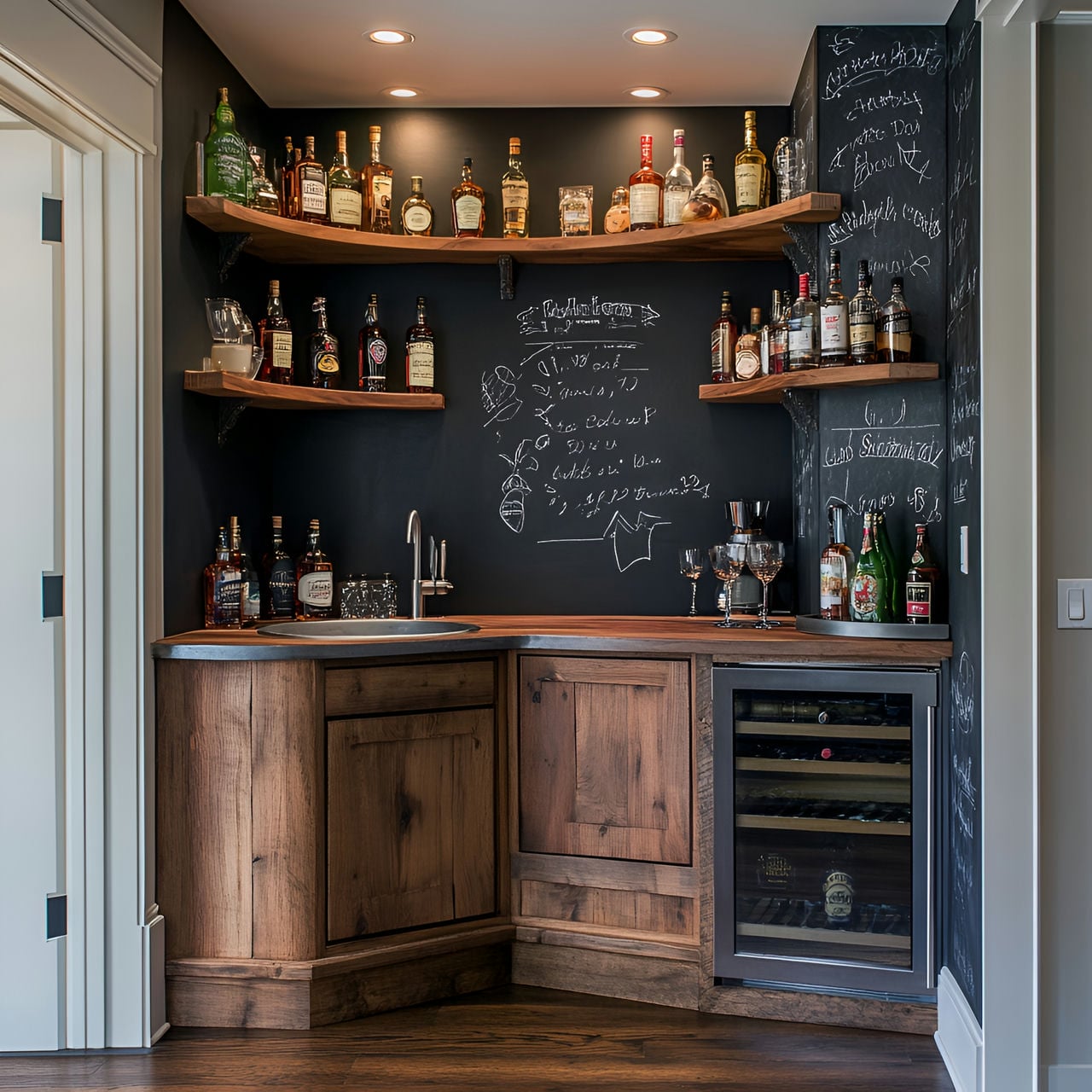 Bar avec évier : taille, fonctionnalité, usages, mobilier et rénovation