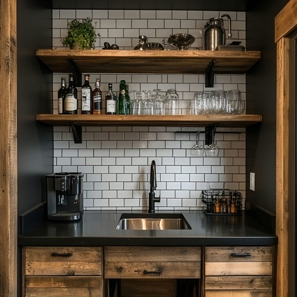Bar avec évier : taille, fonctionnalité, usages, mobilier et rénovation