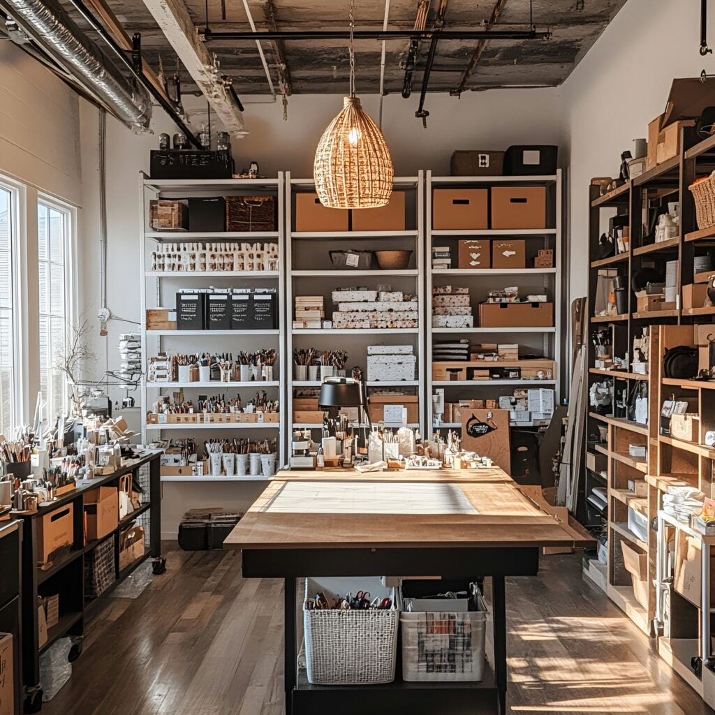 Atelier de loisirs créatifs : taille, fonctionnalité, usages, mobilier et rénovation