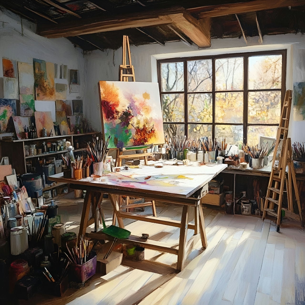 Atelier de loisirs créatifs : taille, fonctionnalité, usages, mobilier et rénovation
