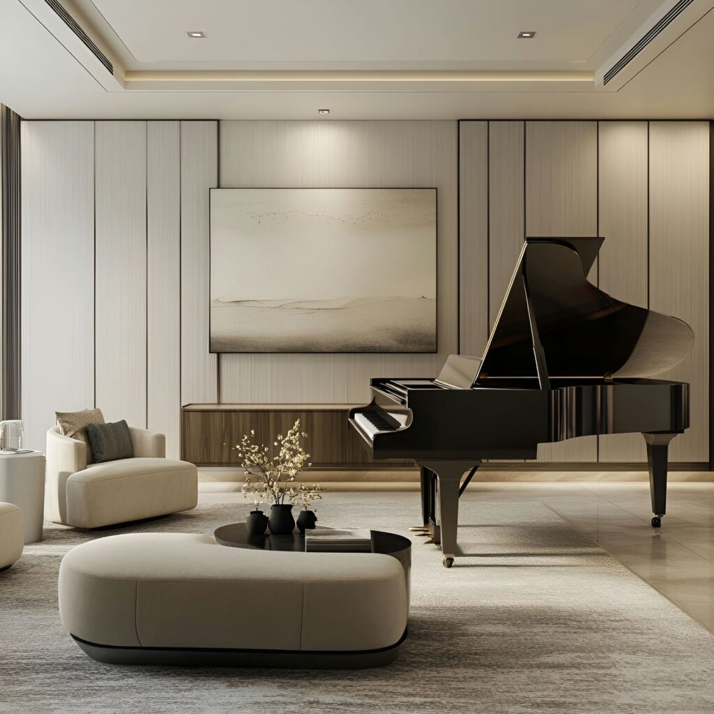 Salle de musique : Taille, Fonctionnalité, Usages, Mobilier et Rénovation