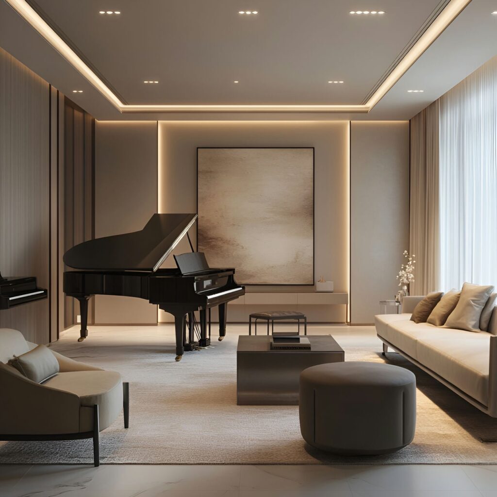 Salle de musique : Taille, Fonctionnalité, Usages, Mobilier et Rénovation