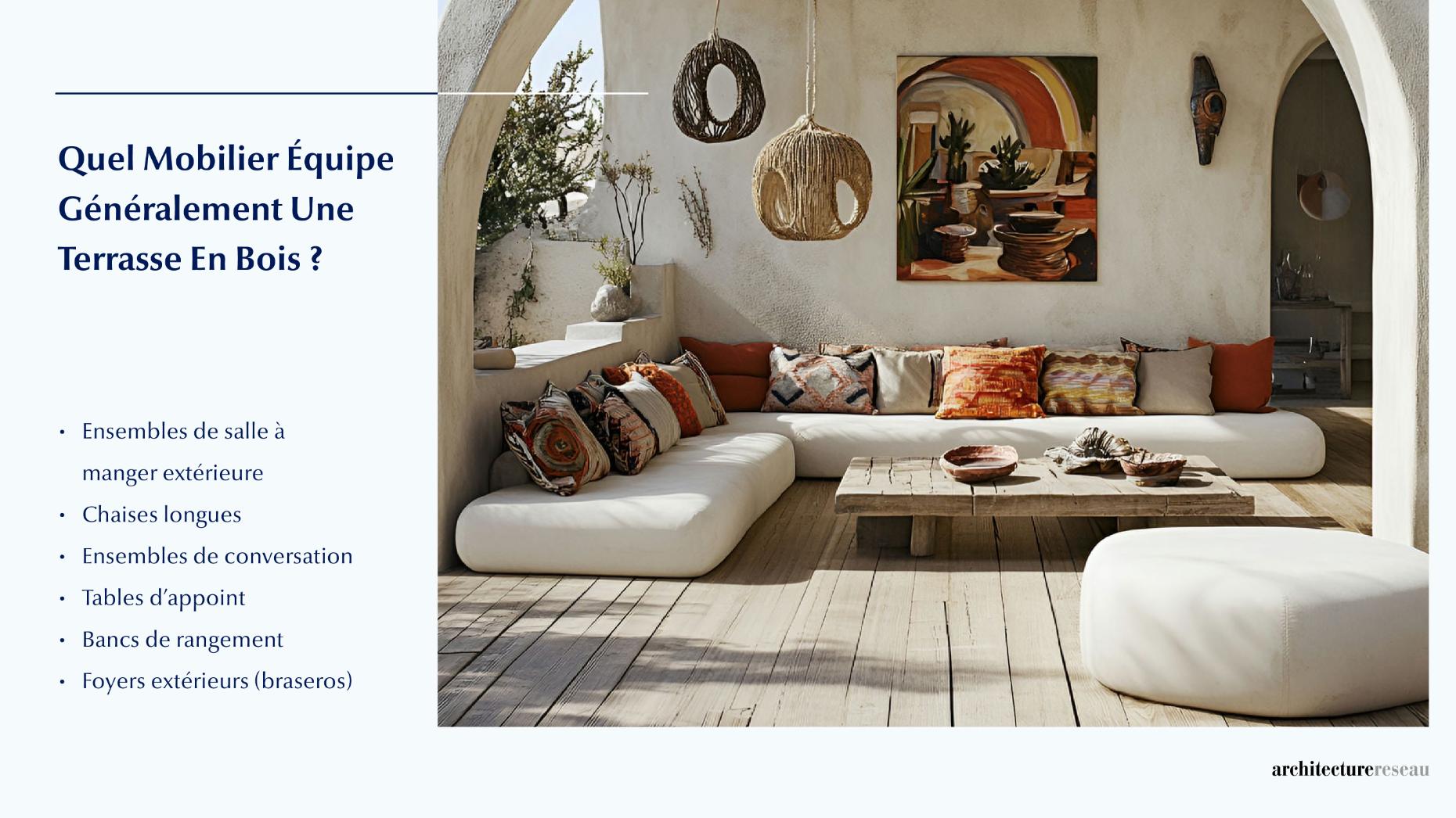 Terrasse en bois : dimensions, fonctionnalité, usages, mobilier et rénovation