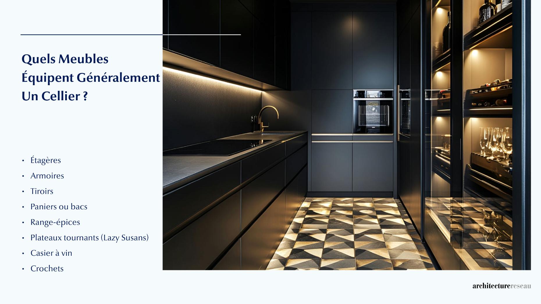 Cellier : Taille, fonctionnalité, usages, mobilier et rénovation
