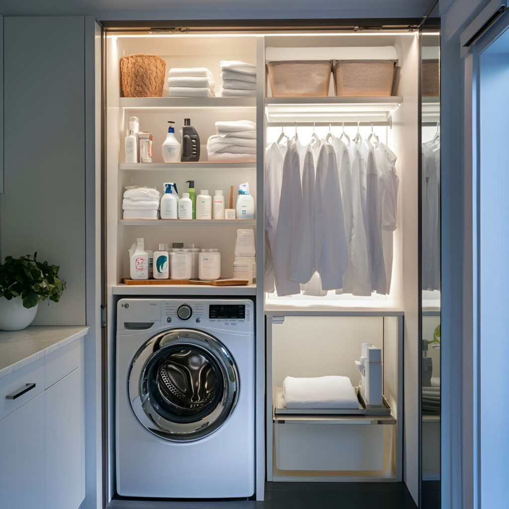 Buanderie technique : dimensions, fonctionnalité, usages, mobilier et rénovation