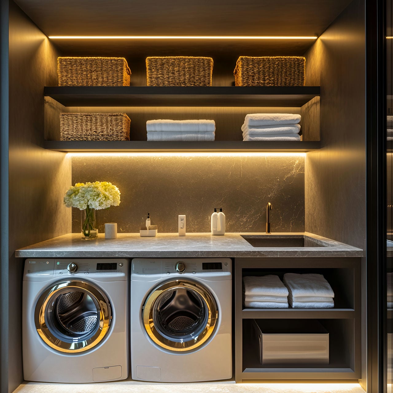 Buanderie technique : dimensions, fonctionnalité, usages, mobilier et rénovation