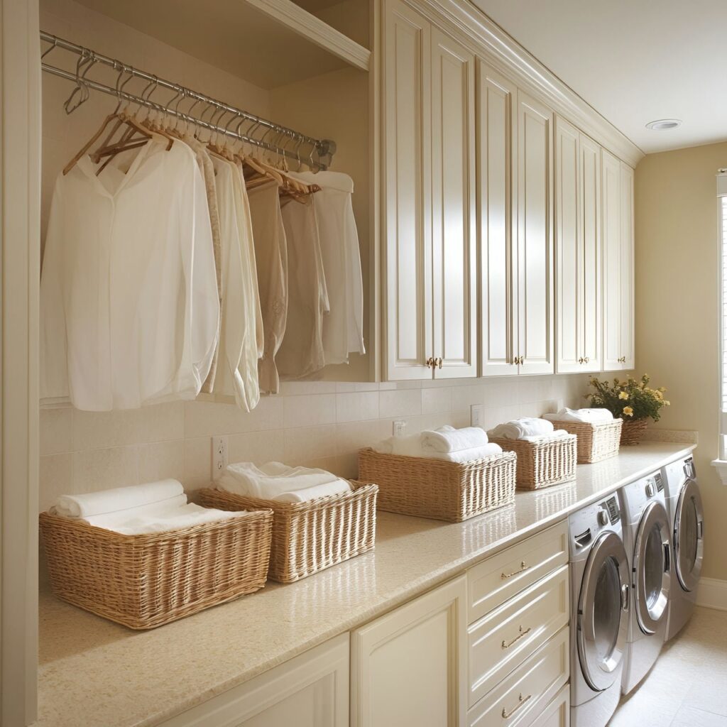 Buanderie technique : dimensions, fonctionnalité, usages, mobilier et rénovation