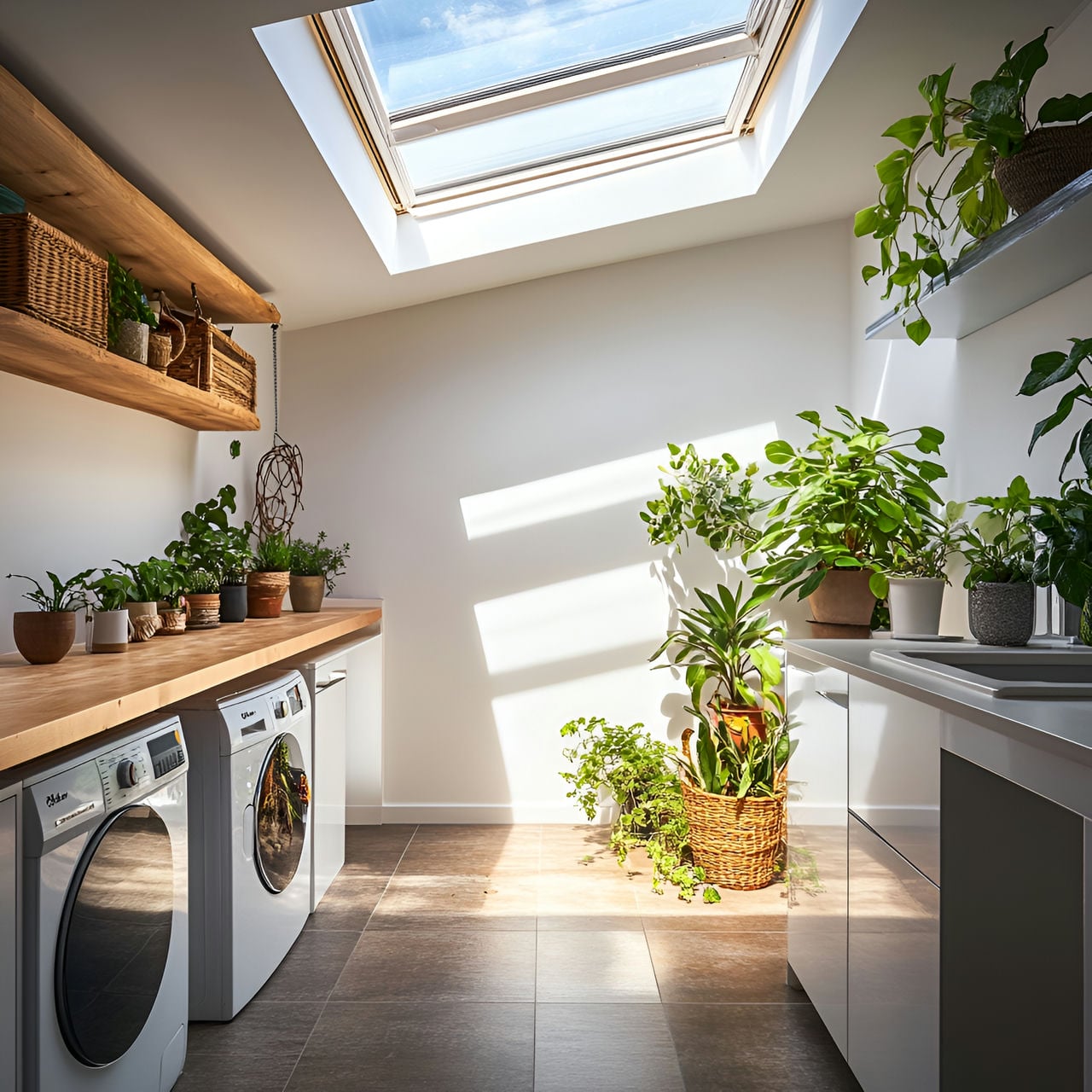 Buanderie technique : dimensions, fonctionnalité, usages, mobilier et rénovation