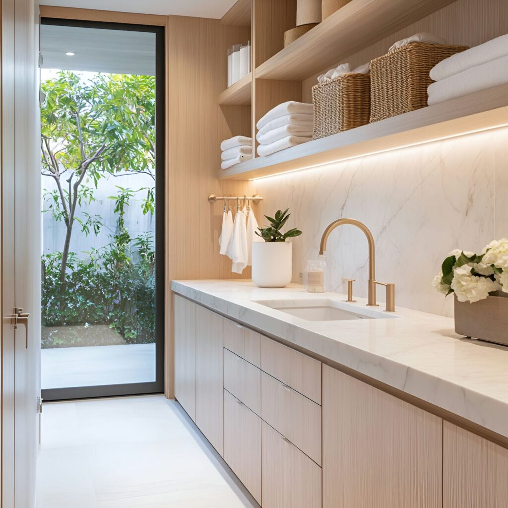 Buanderie technique : dimensions, fonctionnalité, usages, mobilier et rénovation