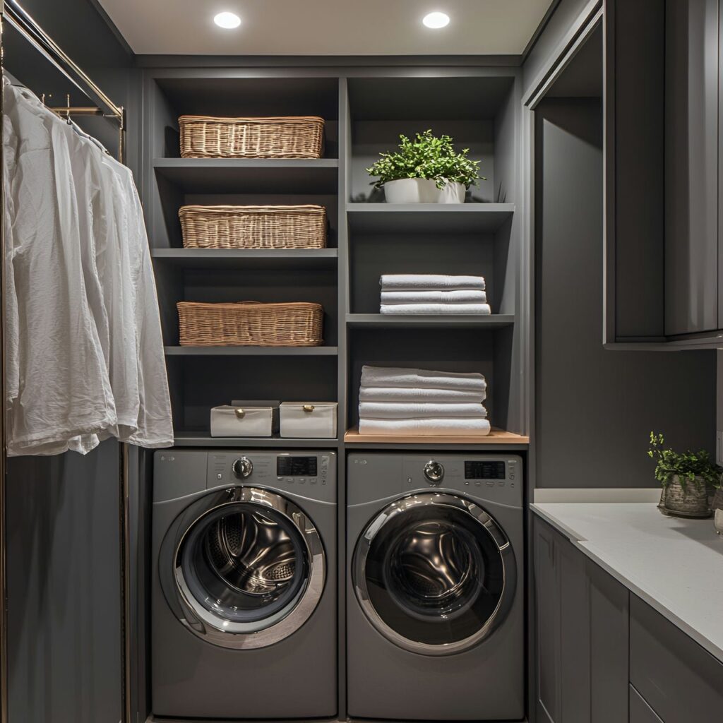 Buanderie technique : dimensions, fonctionnalité, usages, mobilier et rénovation