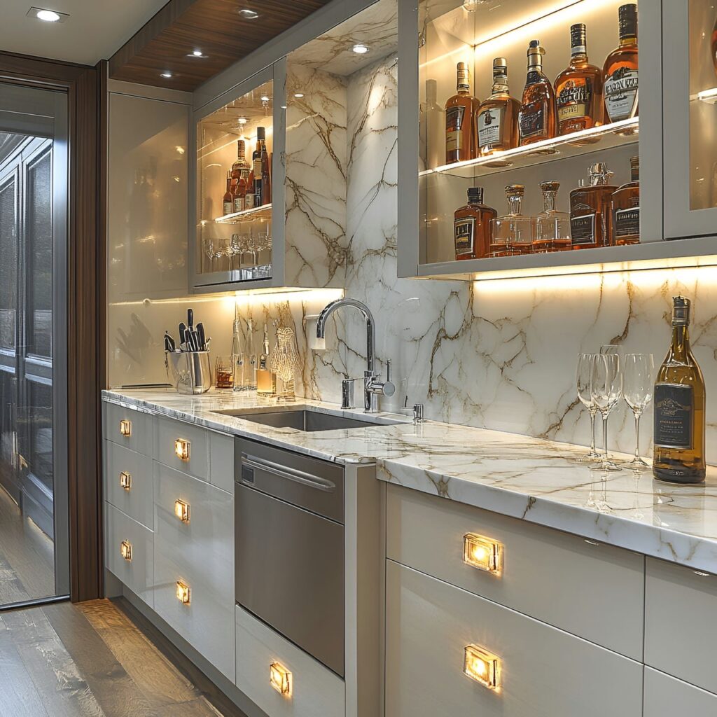 Bar avec évier : taille, fonctionnalité, usages, mobilier et rénovation