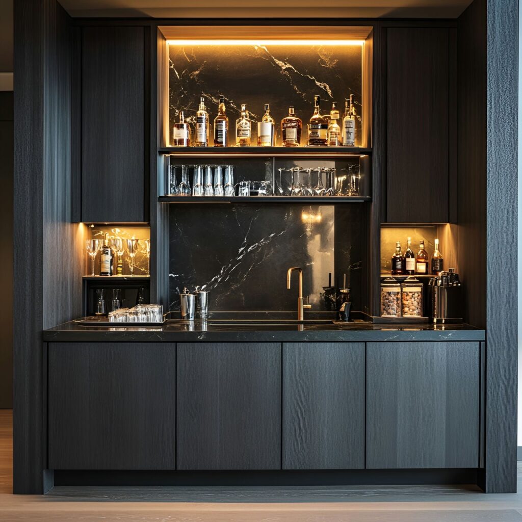 Bar avec évier : taille, fonctionnalité, usages, mobilier et rénovation
