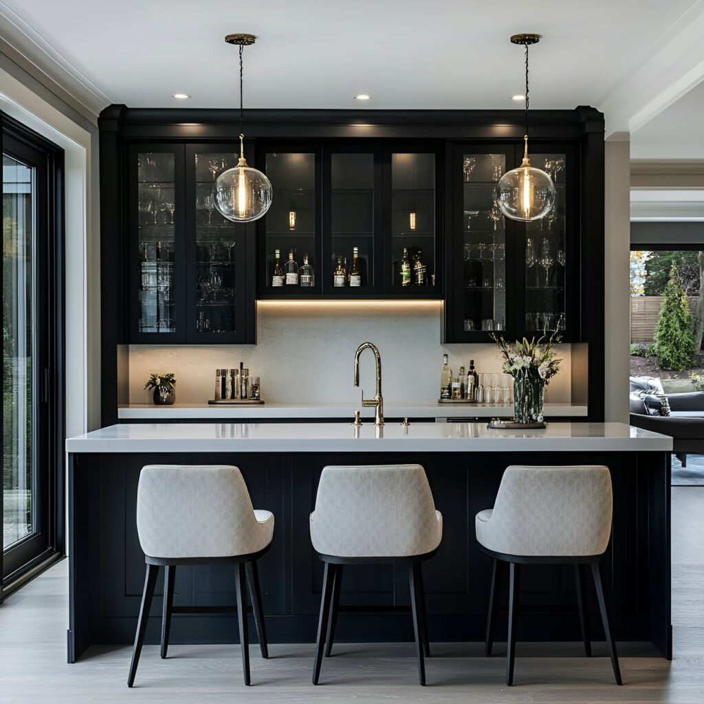 Bar avec évier : taille, fonctionnalité, usages, mobilier et rénovation